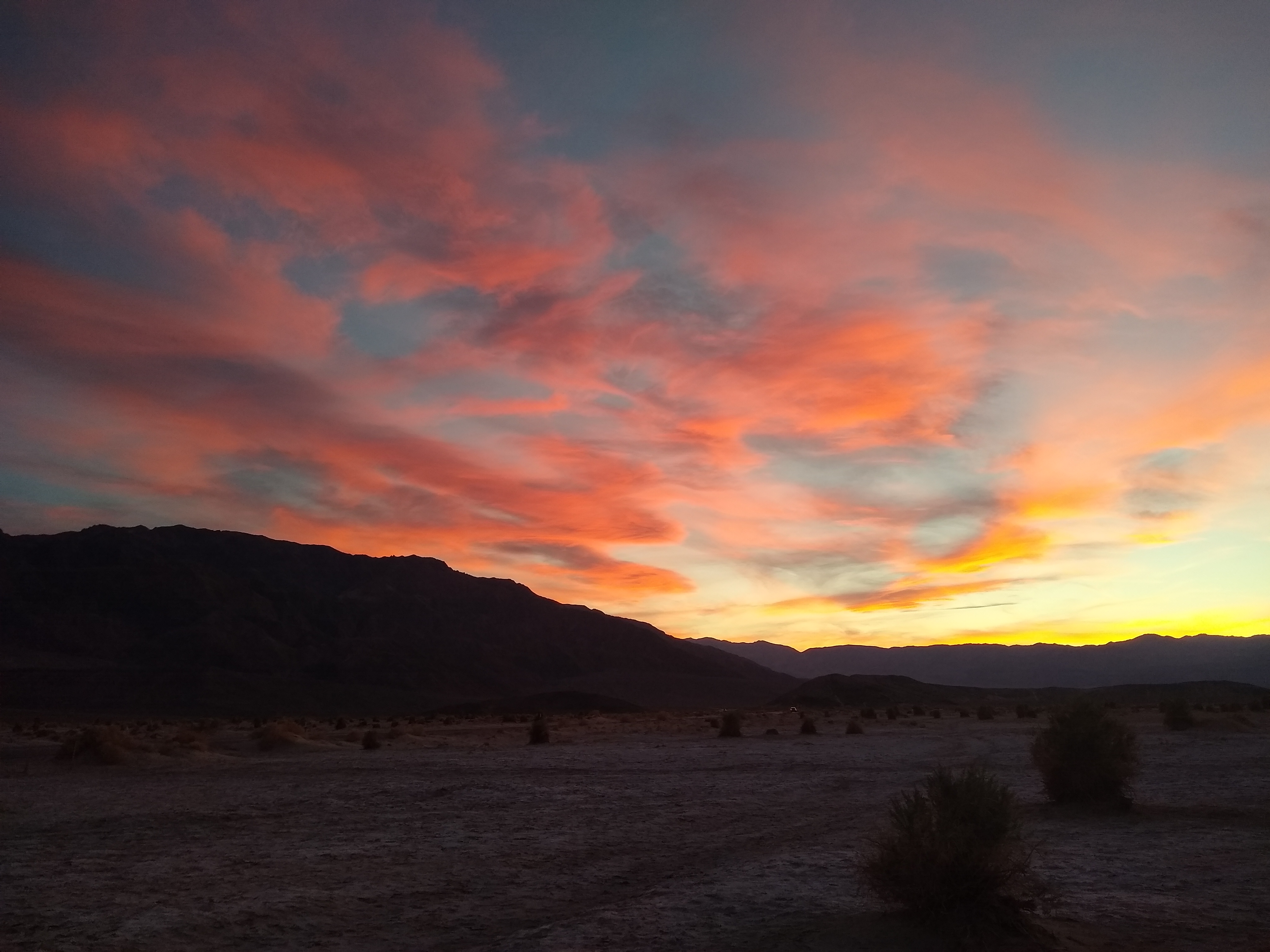 sunset in Death Valley National Park