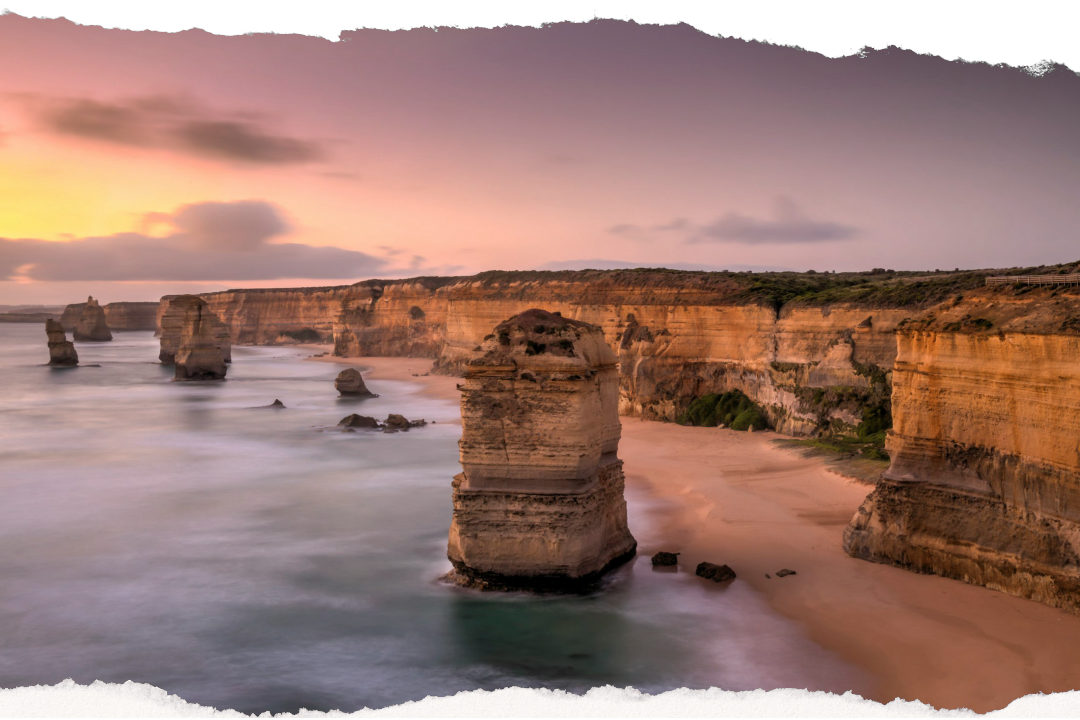 The Twelve Apostles on Victoria's Great Ocean Road at sunset