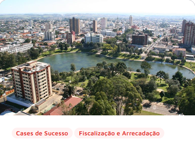 Imagem aérea da cidade de Guarapuava, Paraná