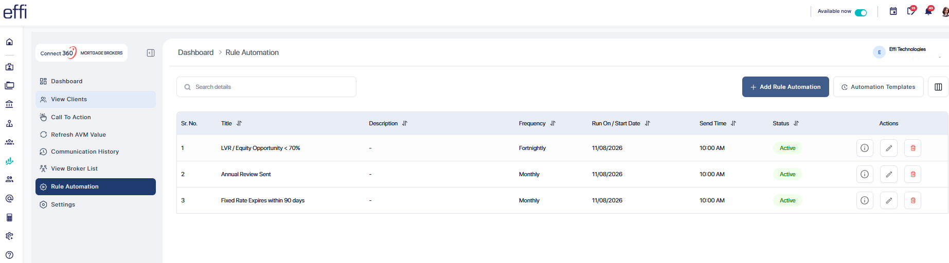 Effi Client Retention — runs on autopilot