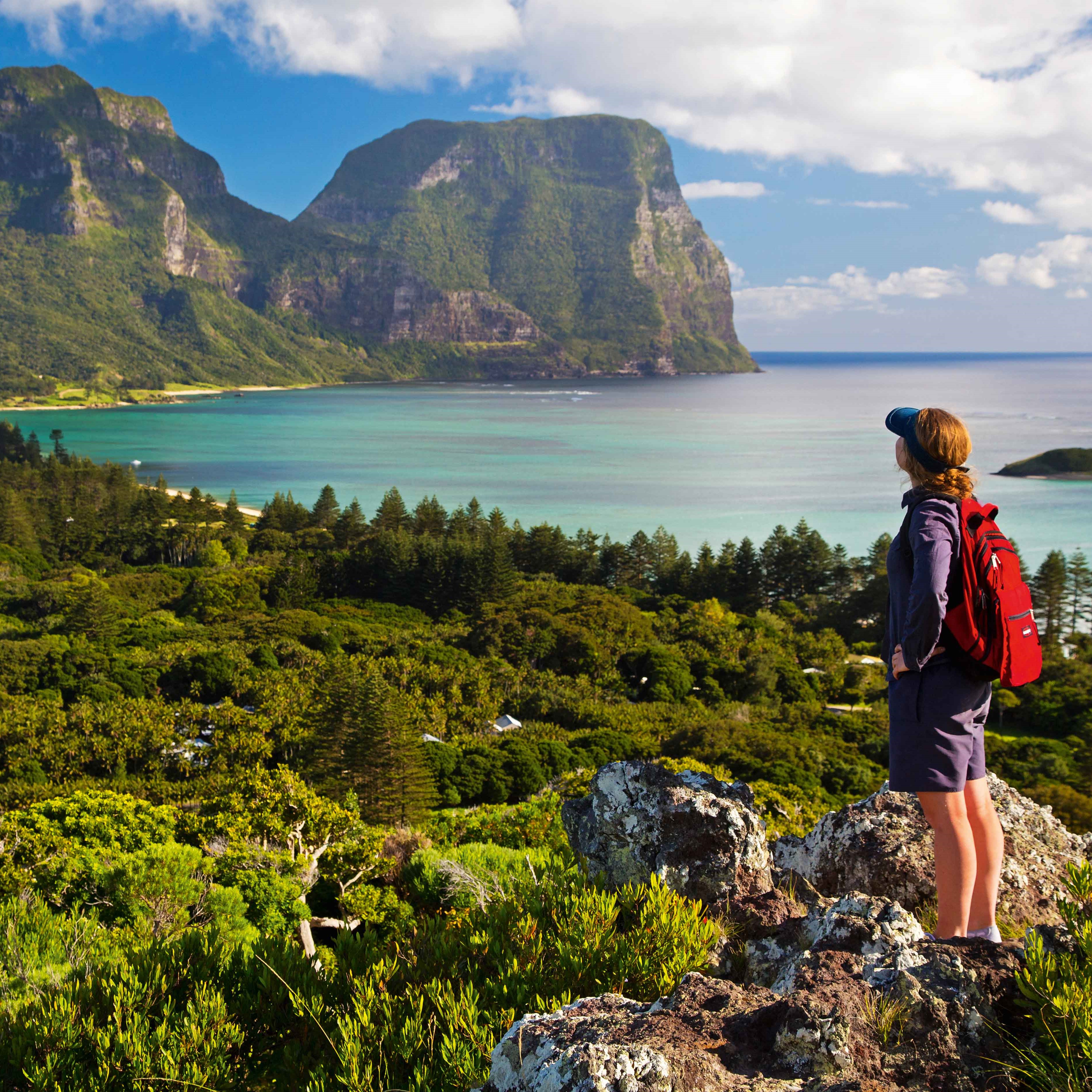 Hiker on Lord Howe Island