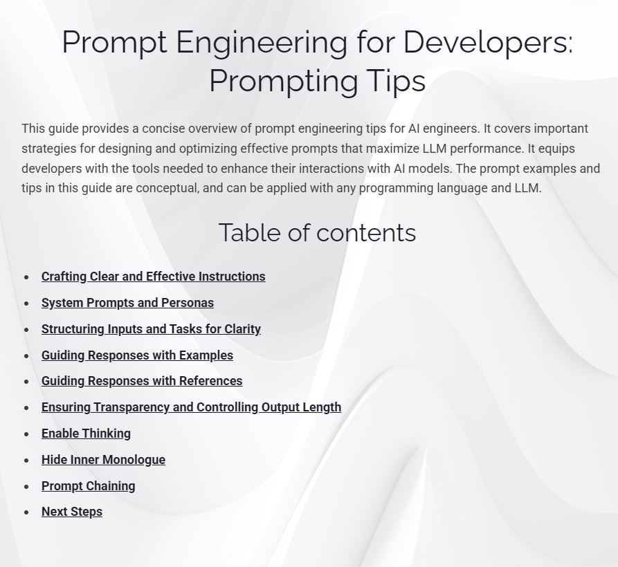 Prompting Tips for Developers