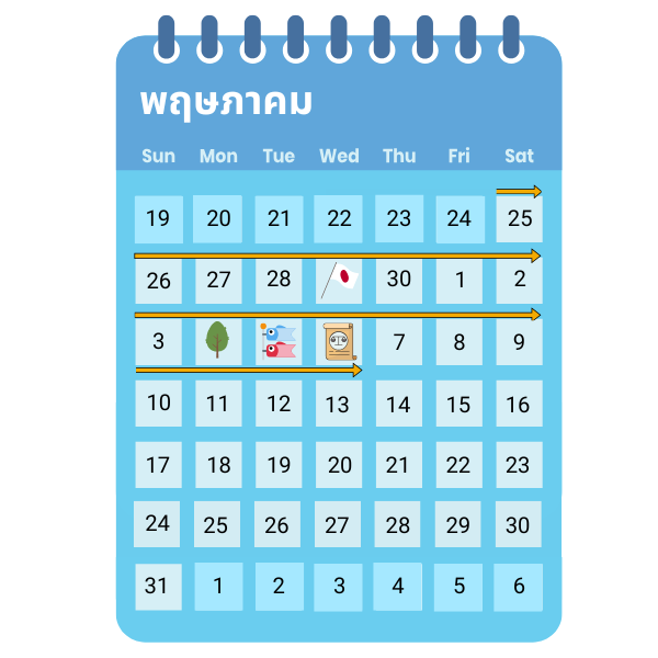 ตารางวันทำการของบริษัทขนส่งช่วงโกลเด้นวีค 2026