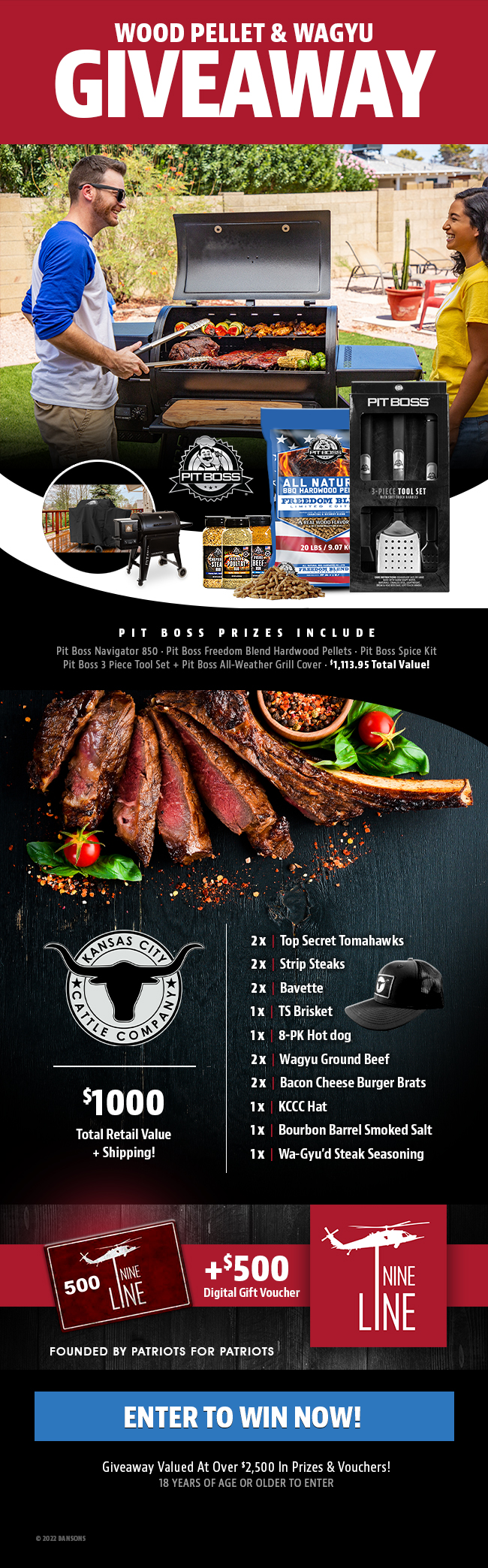 The Wood Pellet & Wagyu Giveaway ends soon! Pit Boss Grills