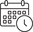 icon: calendar with clock