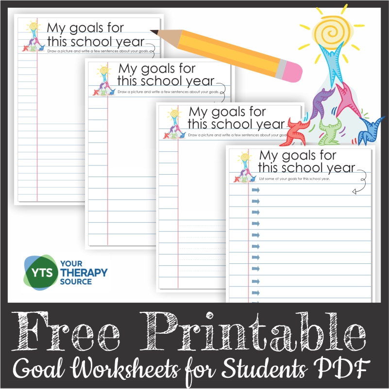 Goal Setting Worksheet for Students PDF - Your Therapy Source