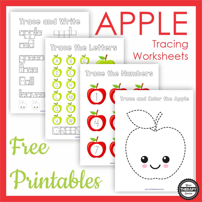Apple Tracing Worksheets - Free - Your Therapy Source apple-tracing-worksheets-free-your-therapy-source