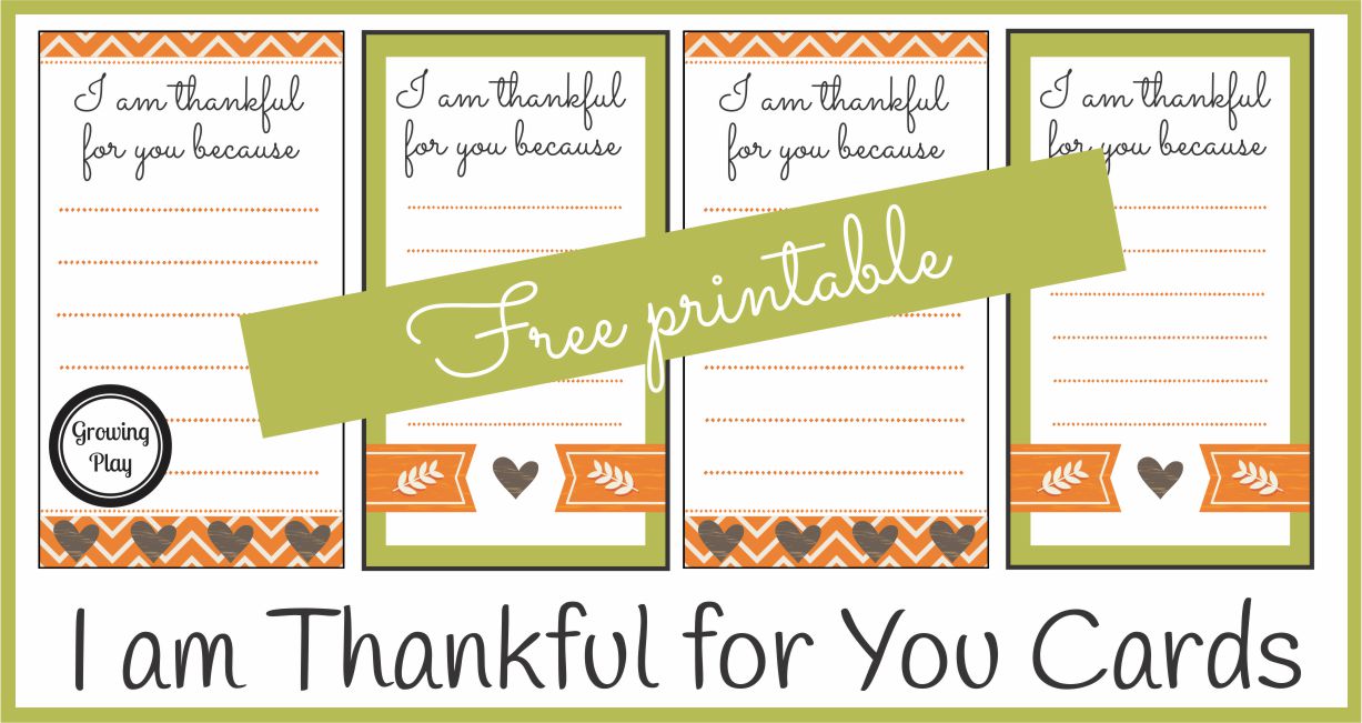 I Am Thankful For You Template