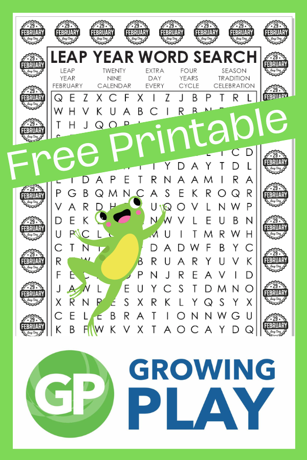 Leap Year Word Search Free Printable - Growing Play leap-year-word-search-free-printable-growing-play