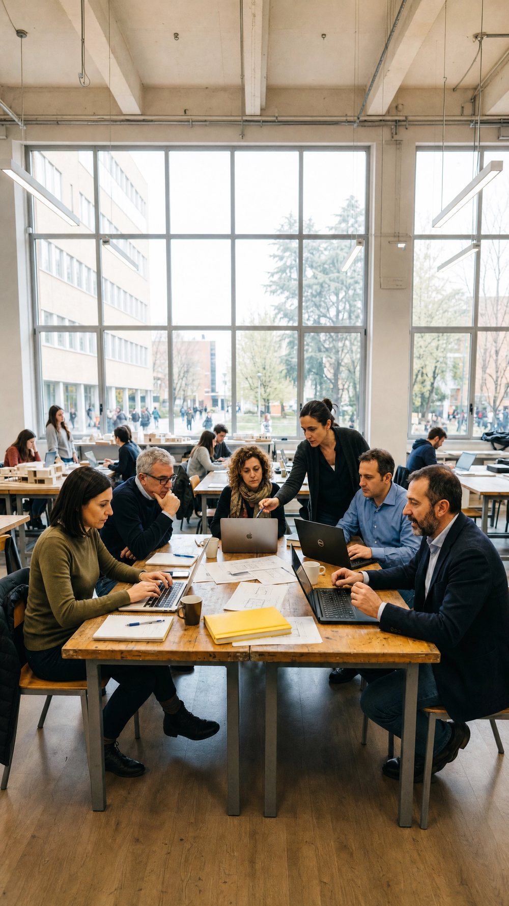 Professionisti tecnici in aula a Milano durante il laboratorio AI