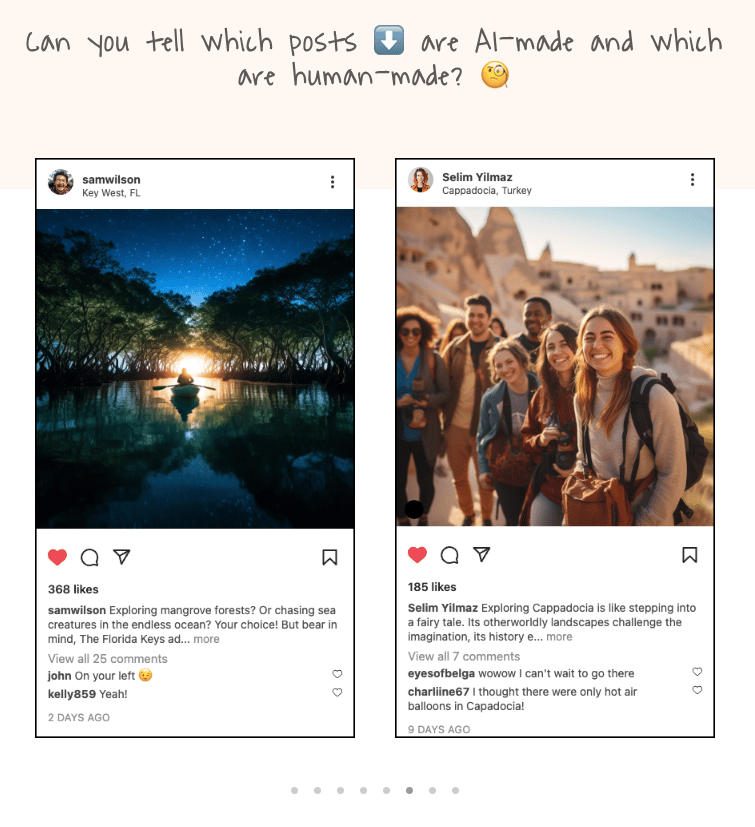 Can you tell which are human and which are AI made?