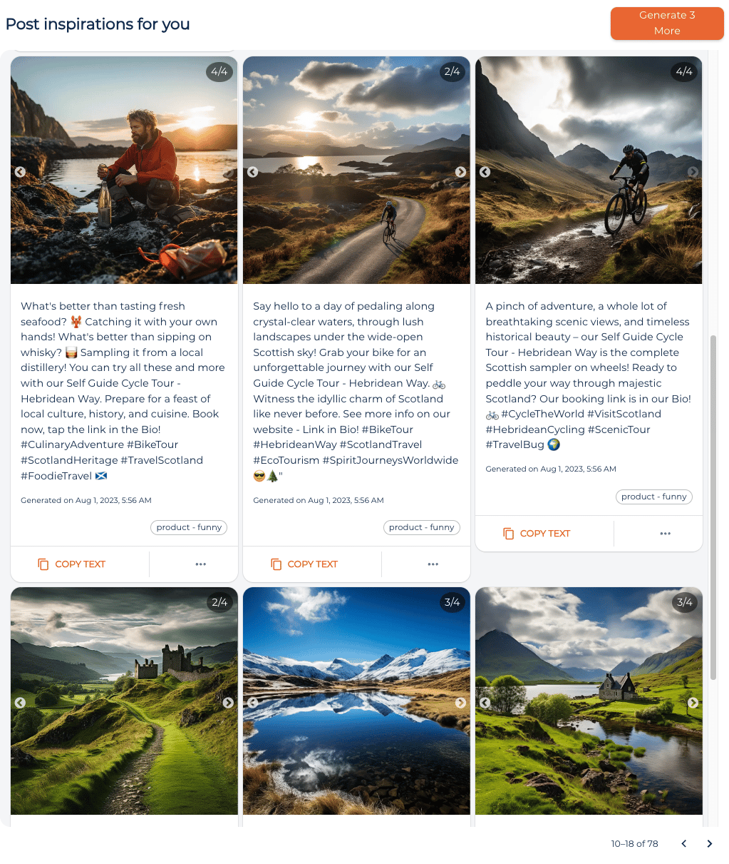 Echo Social AI generated posts