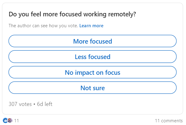 Poll: Do you feel more focused working remotely?
