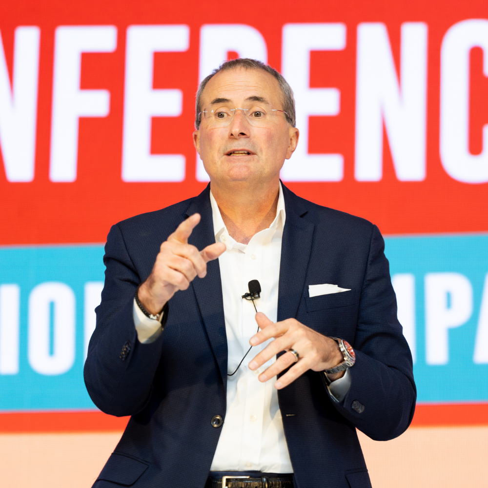 Photo of ACLI President & CEO David Chavern on stage at ACLI Annual 2024.