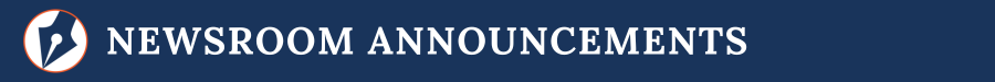 banner that reads "newsroom announcements"