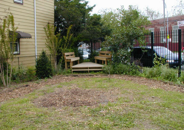 The Glover Street Community Garden seven years ago, before the NYRP restoration. (Photo courtesy of New York Restoration Project)