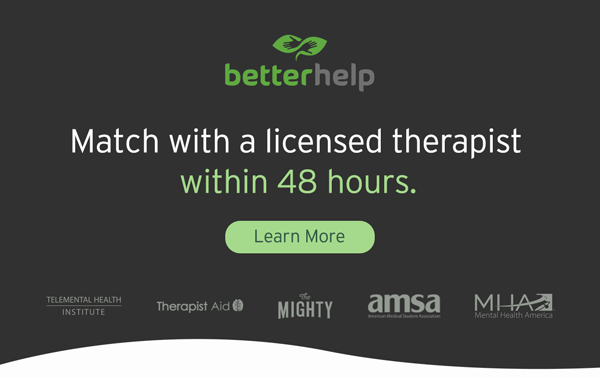 Match with a licensed therapist within 48 hours. Learn More.