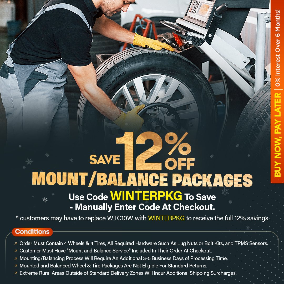 Save 12 On Mount & Balance Wheel and Tire Packages! Parts Engine