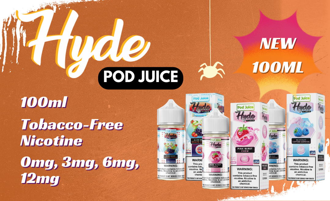 Go Bigger With NEW Hyde Pod Juice 100ml + Disposable Deal 💥 Perfect Vape