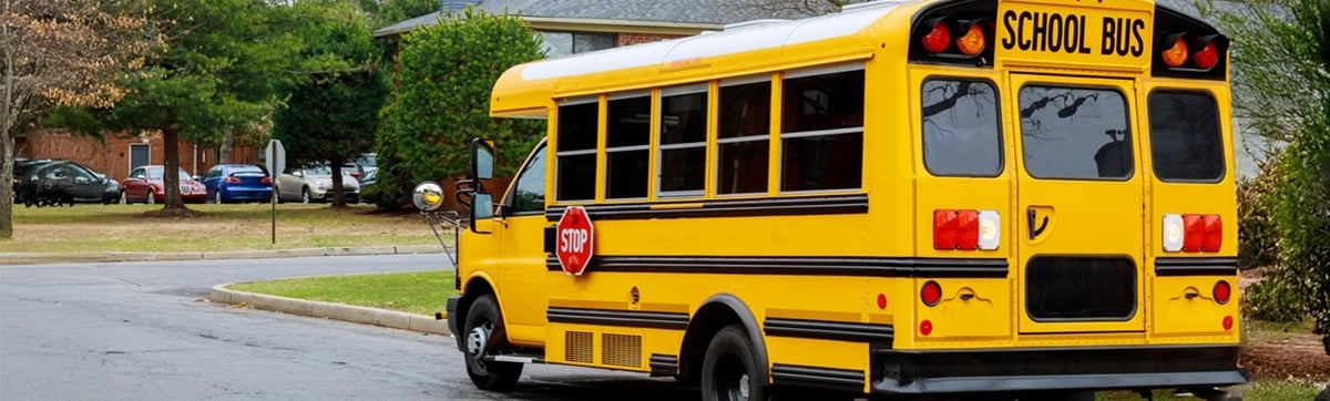 School bus on roadway