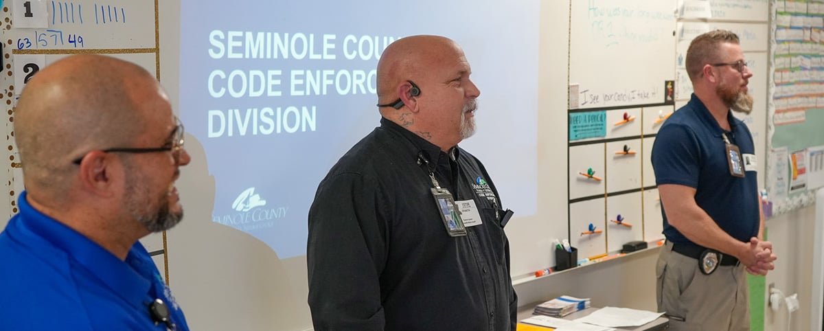 Code Enforcement Officers speaking with class Code Enforcement Officers speaking with class