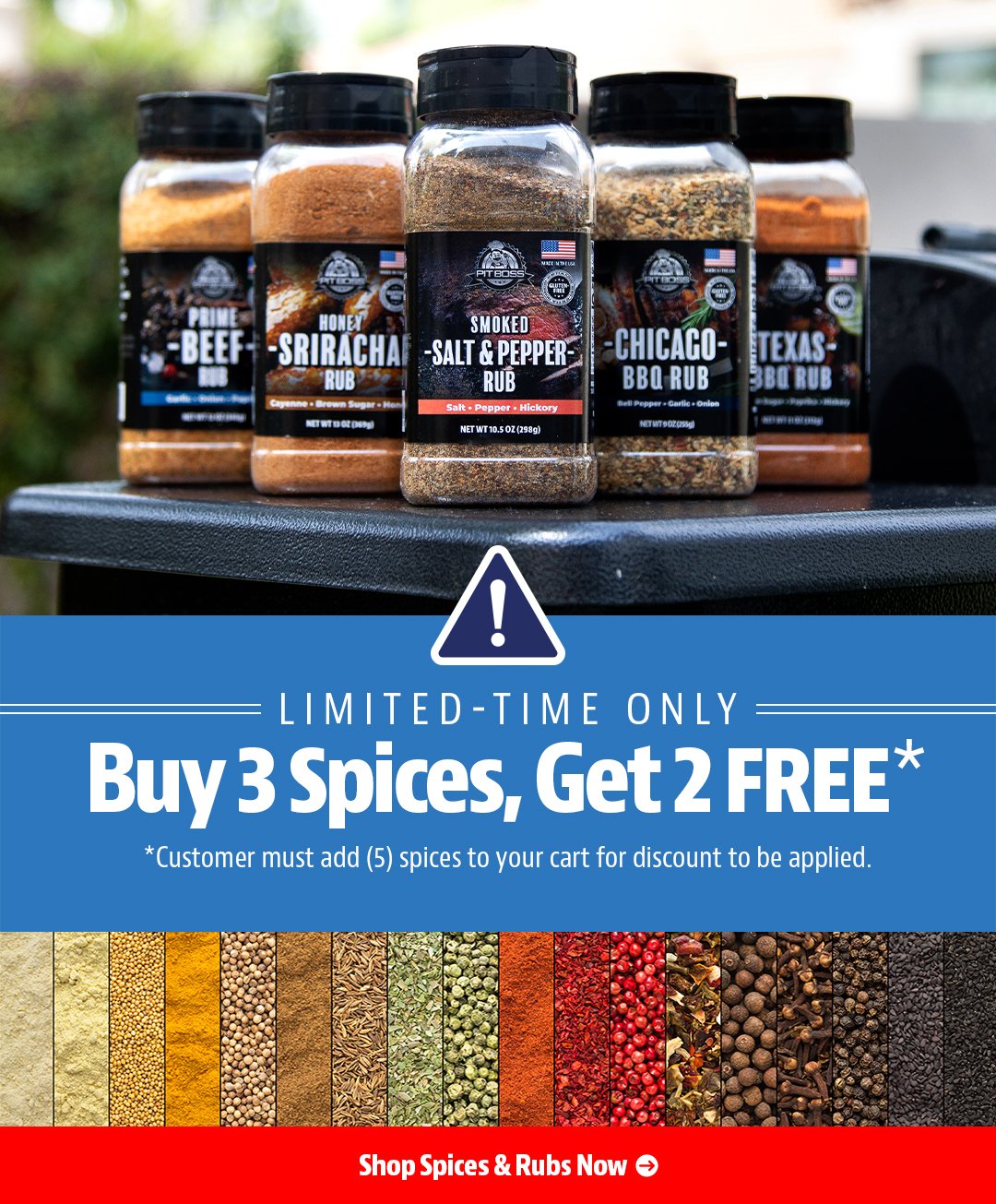 Spice Sale + Freedom Blend? Your Lucky Day. Pit Boss Grills