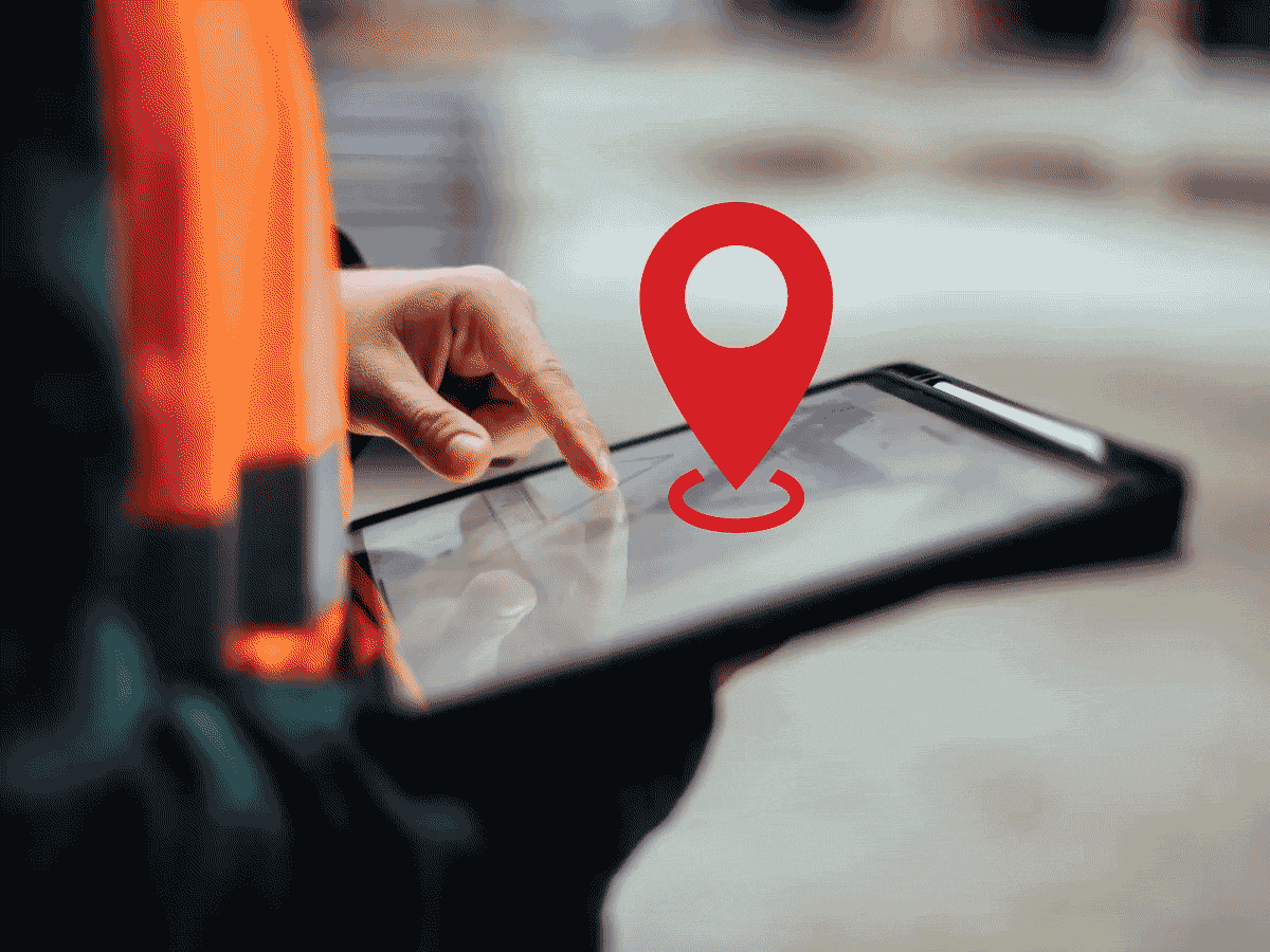 Location ping on a tablet