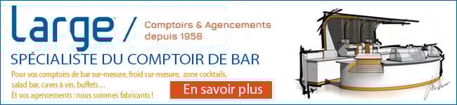 Comptoirs LARGE pur café hôtels et restaurants