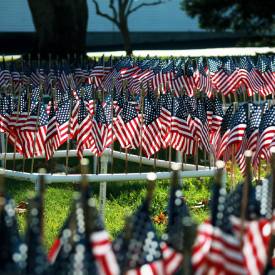 field of flags at fort william henry