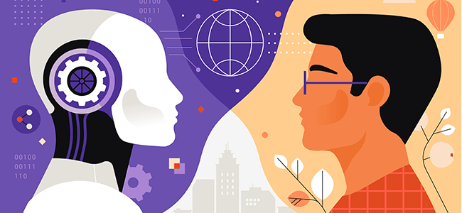 graphic: AI and programmer