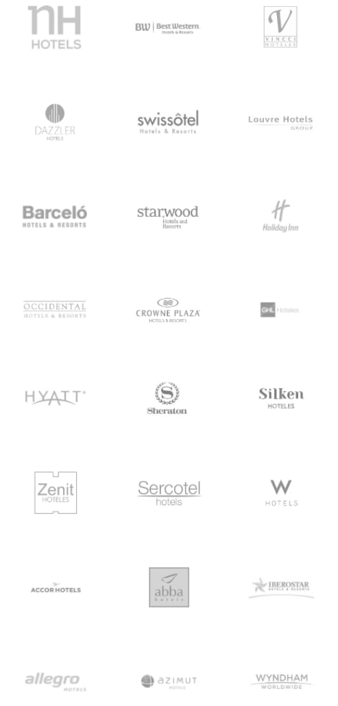 Hotels of the best chains and in the main cities and airports
