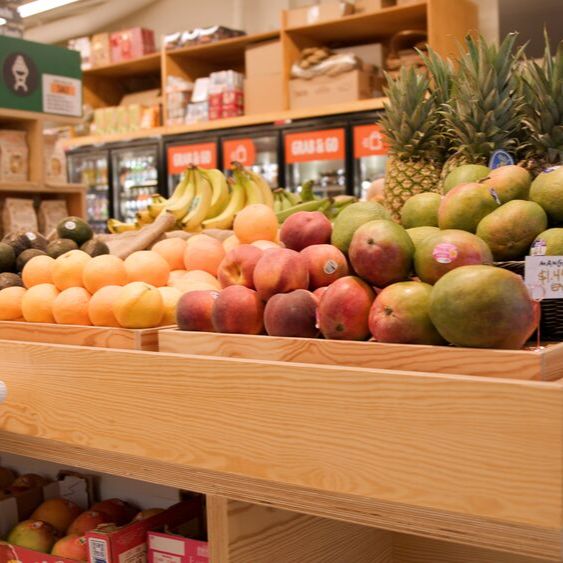 Banca de frutas e verduras