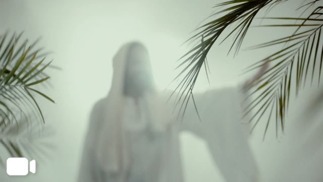 Jesus riding on a donkey 