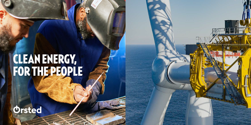 Clean energy, for the people. Orsted.