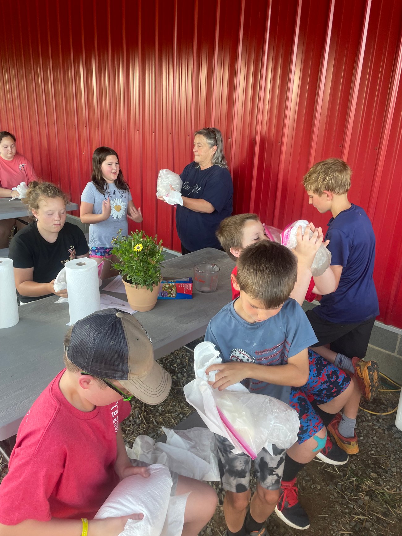 Image of a young kids at club meeting