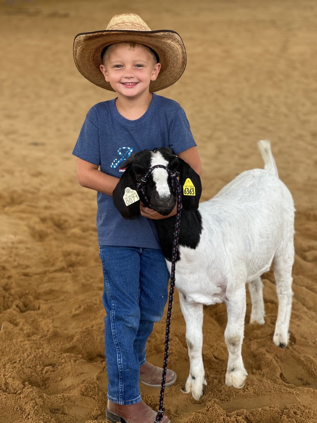 Young child with goat