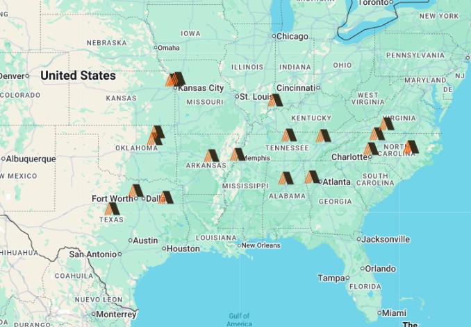 Aesop Locations Map