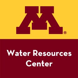 Logo for the University of Minnesota Water Resources Center.