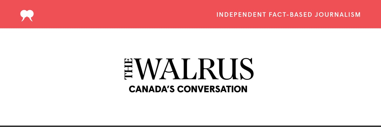Header image with The Walrus logo. It says 'Work With Us'. And there's an icon on the right side of a briefcase. 