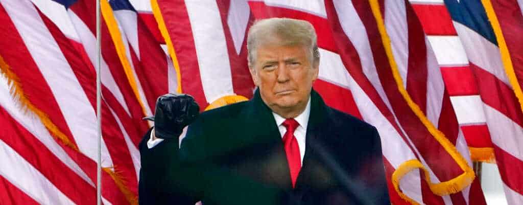 President Trump arrives to speak at a rally on January 6, 2021, at Washington.