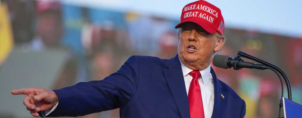 President Trump at a Miami rally in support of Senator Rubio on November 6, 2022.