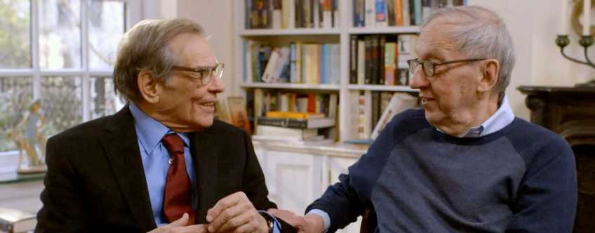 Robert Caro and Robert Gottlieb, Claudia Raschke. Courtesy of Wild Surmise Productions, LLC / Sony Pictures Classics