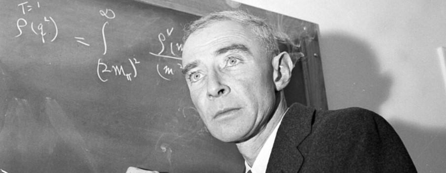 J. Robert Oppenheimer, creator of the atom bomb, at his study at Princeton University's Institute for Advanced Study, December 15, 1957.
