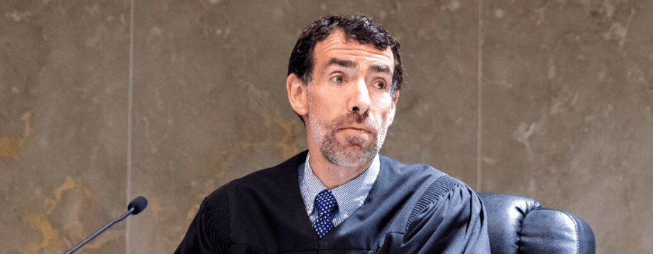 A Fulton County, Georgia Superior Court judge, Robert McBurney, instructs potential grand jurors on May 2, 2022, at Atlanta. AP/Ben Gray, file