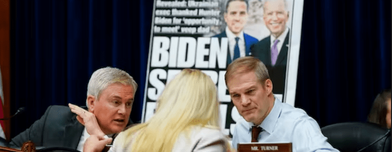 Republicans in Congress during a House committee hearing titled 'Protecting Speech from Government Interference and Social Media Bias, Part 1: Twitter's Role in Suppressing the Biden Laptop Story.' AP/Carolyn Kaster