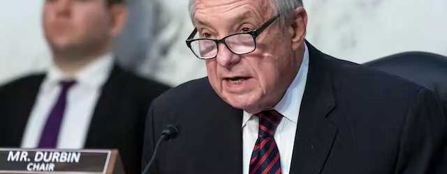 Senator Durbin, the chairman of the Senate Judiciary Committee, at the Capitol on August 3, 2022. AP/J. Scott Applewhite, file