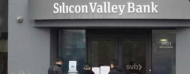 A Silicon Valley Bank branch at Santa Clara, California, March 10, 2023. AP/Jeff Chiu