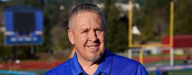 Joseph Kennedy, a former assistant football coach at a Washington high school, in March, 2022. AP Photo/Ted S. Warren