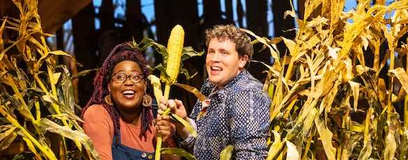 Ashley D. Kelley and Grey Henson in 'Shucked.' Mathew Murphy & Evan Zimmerman