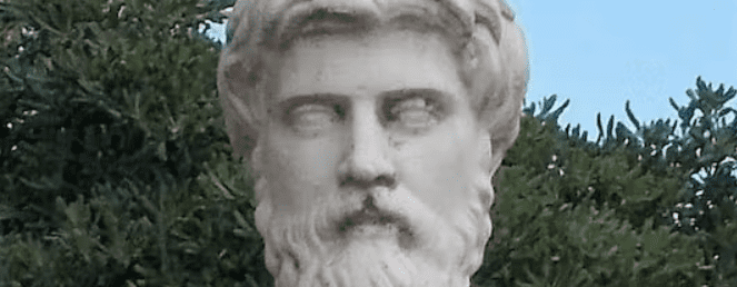 Bust of Plutarch at Chaeronea, Greece. Odysses via Wikimedia Commons